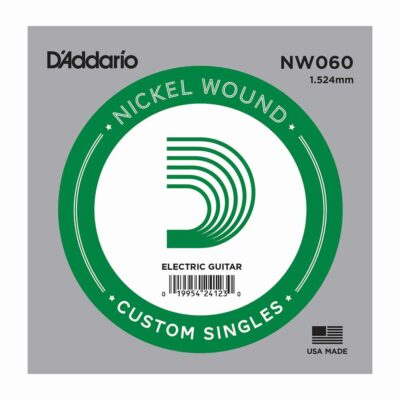 מיתר בודד לגיטרה חשמלית דדריו - Daddario NW060 Single Nickel Wound - 060