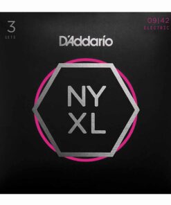 3 סטים מיתרים לגיטרה חשמלית דדריו - 09-42 - Daddario NYXL0942-3P Nickel Wound 3Pack