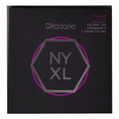 מיתרים לגיטרה חשמלית דדריו - 09.5-64 - Daddario NYXL09564SB Nickel Wound 7 String Strandberg Electric Guitar