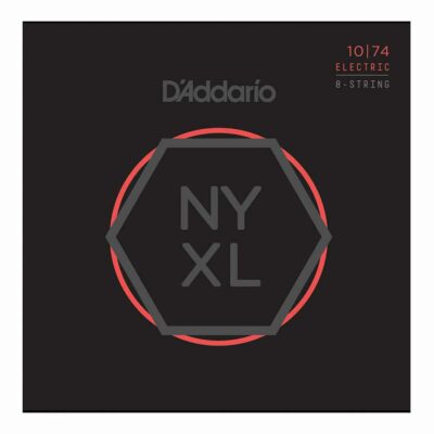 מיתרים לגיטרה 8 חשמלית דדריו - 10-74 - Daddario NYXL1074 Nickel Wound 8 String Electric Guitar Strings
