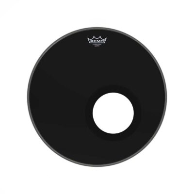 עור חיצוני לתוף בס רמו -"REMO P3-1018-ES-DM POWERSTROKE P3 Ebony Dynamo Port 18