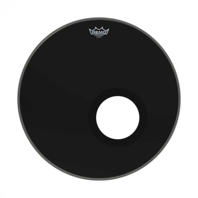 עור חיצוני לתוף בס רמו -"REMO P3-1020-ES-DM POWERSTROKE P3 Ebony Dynamo Port 20