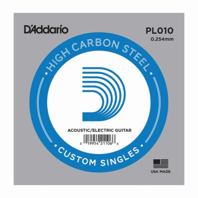 מיתר בודד לגיטרה דדריו - Daddario PL010 Plain Steel Single - 010