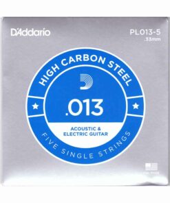 5 יחידות מיתר בודד לגיטרה דדריו - Daddario PL013-5 Plain Steel Single - 013