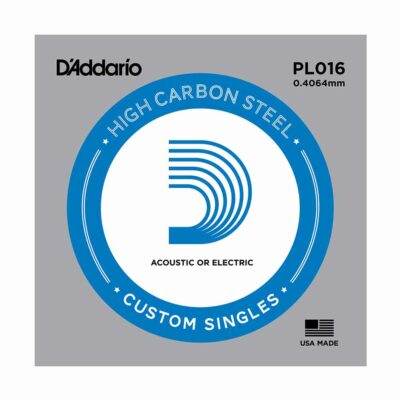 מיתר בודד לגיטרה דדריו - Daddario PL016 Plain Steel Single - 016