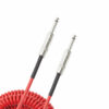 כבל אדום מקורזל לגיטרה 9m דדריו - Daddario PW-CDG-30RD Planet Waves Red Coiled Instrument Cable - 30