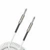 כבל לבן מקורזל לגיטרה 9m דדריו - Daddario PW-CDG-30WH Planet Waves White Coiled Instrument Cable - 30
