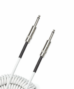 כבל לבן מקורזל לגיטרה 9m דדריו - Daddario PW-CDG-30WH Planet Waves White Coiled Instrument Cable - 30