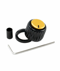 כפתור חוגה ננעל שחור וזהב גדול דדריו - Daddario Planet Waves PW-LNL-01BG Locknob, Large Black And Gold Plastic Knob