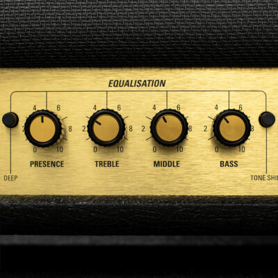 ⁦כפתור חוגה ננעל שחור וזהב גדול דדריו - Daddario Planet Waves PW-LNL-01BG Locknob, Large Black And Gold Plastic Knob⁩ – תמונה ⁦3⁩