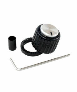 כפתור חוגה ננעל שחור וכסף גדול דדריו - Daddario Planet Waves PW-LNL-01BS Locknob, Large Black And Silver Plastic Knob