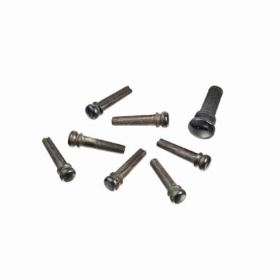 פינים לגיטרה אקוסטית אבוני דדריו - Daddario Planet Waves PWPS1 Ebony Bridge Pins with End Pin Set