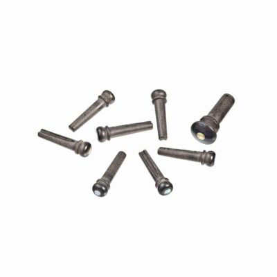 פינים לגיטרה אקוסטית אבוני פנינה דדריו - Daddario Planet Waves PWPS2 Ebony Abalone Inlay Bridge Pins with End Pin Set