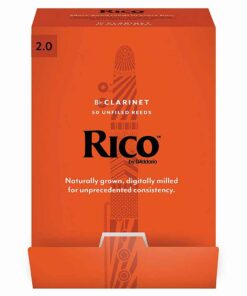 50 עלים לקלרינט סי במול מס' 2.0 ריקו -  Rico RCA0120-B50 Bb Clarinet 2.0 Reeds 50Pack
