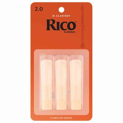 3 עלים לקלרינט סי במול מס' 2.0 ריקו - Rico RCA0320 Bb Clarinet 2.0 Reeds 3Pack