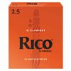 10 עלים לקלרינט סי במול מס' 2.5 ריקו -  Rico RCA1025 Bb Clarinet 2.5 Reeds 10Pack