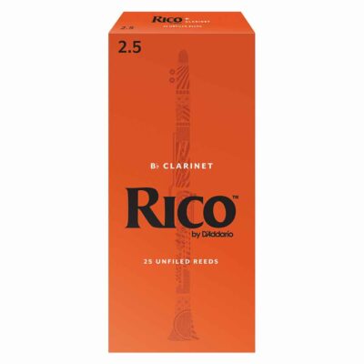 25 עלים לקלרינט סי במול מס' 2.5 ריקו - Rico RCA2525 Bb Clarinet 2.5 Reeds 25Pack