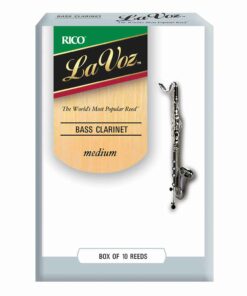 10 עלים לקלרינט בס קשיחות בינונית ריקו לה ווז -  Rico La Voz REC10MD Bass Clarinet Reeds Medium Strength 10Pack