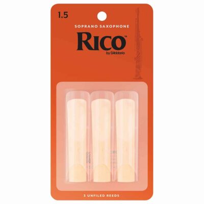 3 עלים לסקסופון סופרן מס' 1.5 ריקו - Rico RIA0315 Soprano Saxophone 1.5 Reeds 3Pack