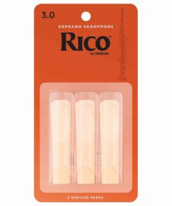 3 עלים לסקסופון סופרן מס' 3.0 ריקו -  Rico RIA0330 Soprano Saxophone 3.0 Reeds 3Pack