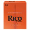 10 עלים לסקסופון סופרן מס' 1.5 ריקו -  Rico RIA1015 Soprano Saxophone 1.5 Reeds 10Pack