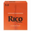 10 עלים לסקסופון סופרן מס' 3.0 ריקו -  Rico RIA1030 Soprano Saxophone 3.0 Reeds 10Pack