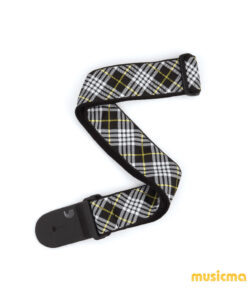 רצועה לגיטרה דדריו - Daddario T20W1503 Planet Waves Strap, Black, White, Yellow Tartan