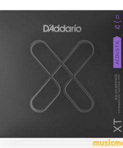 מיתרים לגיטרה אקוסטית דדריו - 11-52 - Daddario XTABR1152 Coated 80/20 Bronze Acoustic Guitar Strings