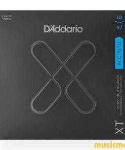 מיתרים לגיטרה אקוסטית 12 מיתרים דדריו - 10-47 - Daddario XTAPB1047-12 Coated Phosphor Bronze 12String Guitar Strings