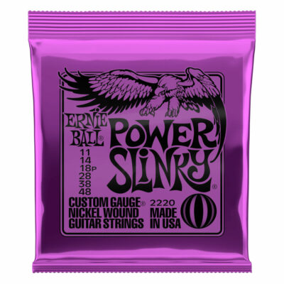 מיתרים לגיטרה חשמלית ארני בול סלינקי - 11-48 - Ernie Ball 2220 Power Slinky Nickel Wound Electric Guitar Strings