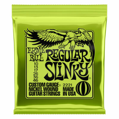 מיתרים לגיטרה חשמלית ארני בול סלינקי - 10-46 - Ernie Ball 2221 Regular Slinky Nickel Wound Electric Guitar Strings