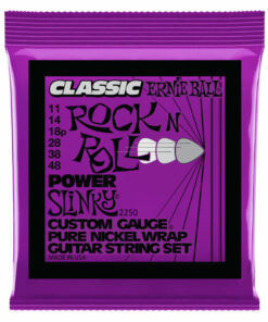מיתרים לגיטרה חשמלית ארני בול פיור ניקל - 11-48 - Ernie Ball 2250 Power Slinky Classic Rock n Roll Pure Nickel Wrap Electric Guitar Strings