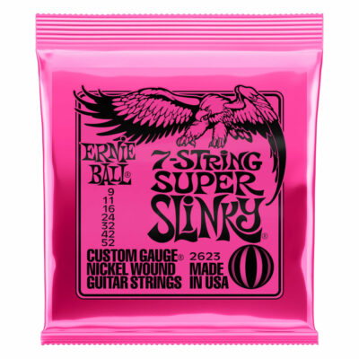מיתרים לגיטרה חשמלית ארני בול סלינקי - 9-52 - Ernie Ball 2623 Regular Slinky Nickel Wound 7-String Electric Guitar Strings