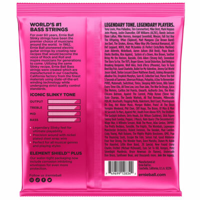 ⁦מיתרים לגיטרה בס ארני בול סלינקי - 45-100 - Ernie Ball 2834 Super Slinky Nickel Wound Bass Guitar Strings⁩ – תמונה ⁦2⁩