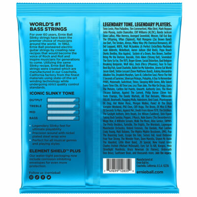 ⁦מיתרים לגיטרה בס ארני בול סלינקי - 40-95 - Ernie Ball 2835 Extra Slinky Nickel Wound Bass Guitar Strings⁩ – תמונה ⁦2⁩