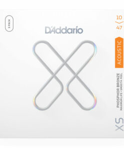3 סטים מיתרים לגיטרה אקוסטית דדריו - 10-47 - Daddario XSAPB1047-3P XS Coated Phosphor Bronze Guitar Strings 3Pack
