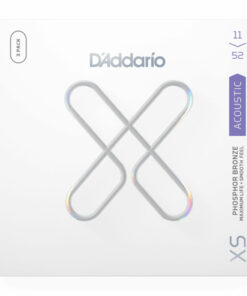 3 סטים מיתרים לגיטרה אקוסטית דדריו - 11-52 - Daddario XSAPB1152-3P XS Coated Phosphor Bronze Guitar Strings 3Pack