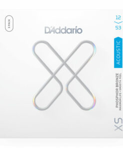 3 סטים מיתרים לגיטרה אקוסטית דדריו - 12-53 - Daddario XSAPB1253-3P XS Coated Phosphor Bronze Guitar Strings 3Pack