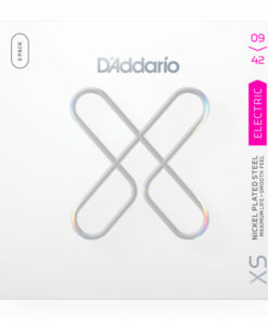 3 סטים מיתרים לגיטרה חשמלית דדריו - 09-42 - Daddario XSE0942-3P XS Nickel Coated Steel Guitar Strings 3Pack