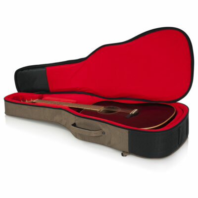 ⁦קייס מפואר מרופד לגיטרה אקוסטית - GATOR GT-ACOUSTIC-TAN Transit Acoustic Guitar Bag⁩ – תמונה ⁦5⁩