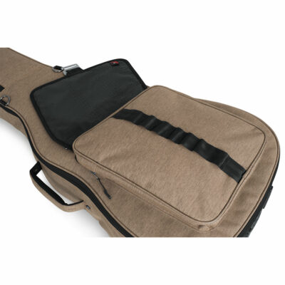 ⁦קייס מפואר מרופד לגיטרה אקוסטית - GATOR GT-ACOUSTIC-TAN Transit Acoustic Guitar Bag⁩ – תמונה ⁦4⁩