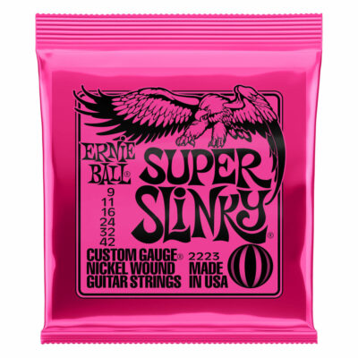 מיתרים לגיטרה חשמלית ארני בול סלינקי - 9-42 - Ernie Ball 2223 Super Slinky Nickel Wound Electric Guitar Strings