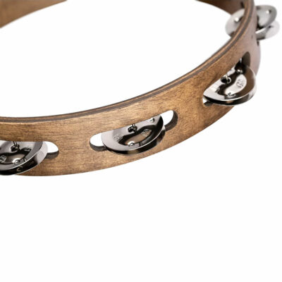 ⁦טמבורין עץ מסורתי שורה אחת - MEINL TA1B-AB 10" Single Row Wood Tambourine⁩ – תמונה ⁦4⁩