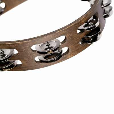 ⁦טמבורין עץ מסורתי שורה כפולה - MEINL TA2WB 10" Double Row Wood Tambourine⁩ – תמונה ⁦5⁩