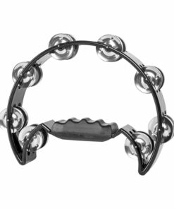 טמבורין חצי ירח שחור עם ידית אחיזה - Stagg TAB-2 BK Black Plastic Tambourine