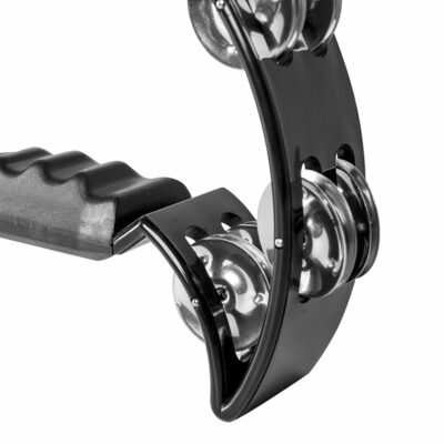 ⁦טמבורין חצי ירח שחור עם ידית אחיזה - Stagg TAB-2 BK Black Plastic Tambourine⁩ – תמונה ⁦6⁩
