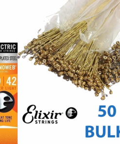 50 סטים מיתרים לגיטרה חשמלית אליקסיר - 09-42 -  Elixir NANOWEB 12004 Nickel Plated Steel 50Pack