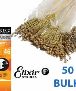 50 סטים מיתרים לגיטרה חשמלית אליקסיר - 10-46 -  Elixir NANOWEB 12054 Nickel Plated Steel 50Pack