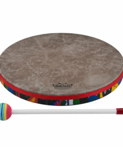 תוף מסגרת רמו - Remo KD-0112-01 Kids Percussion 12" Frame Drum + Rainbow Ball Mallet